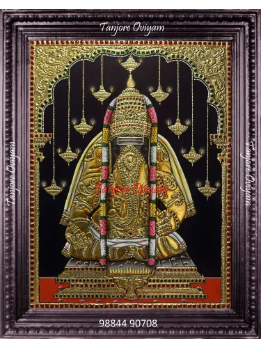 Pillayarpatti Karpaga Ganesha Tanjore Painting